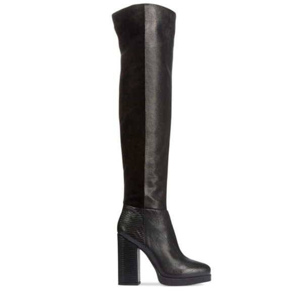 Women's Black Howell Over-the-knee Boots - Picture 1 of 6